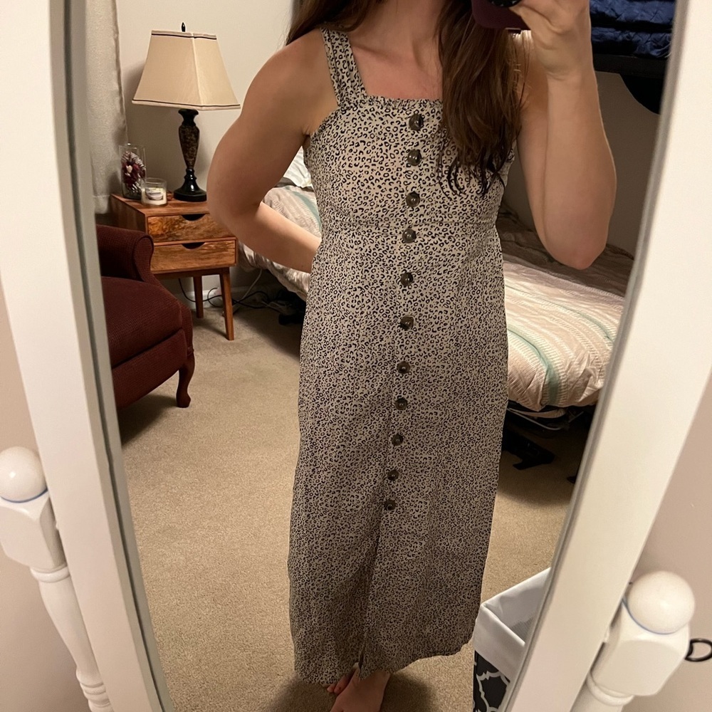 Like New Japna Leopard Print Button Front Ankle L… - image 2